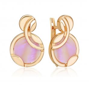 Золотые серьги Platina с перламутром 02-5456-00-745-1110 фото