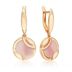 Золотые серьги Platina с перламутром 02-5457-00-745-1110 фото