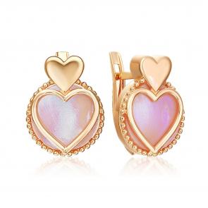 Золотые серьги Platina с перламутром 02-5461-00-745-1110 фото