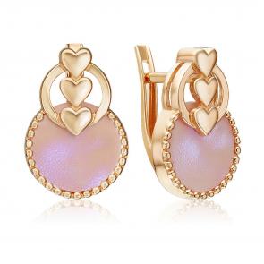 Золотые серьги Platina с перламутром 02-5462-00-745-1110 фото