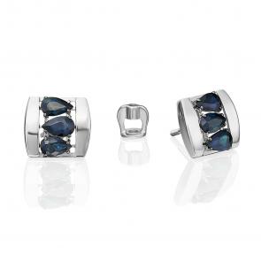 Серьги из белого золота Platina с сапфиром 02-5470-00-102-1120 фото