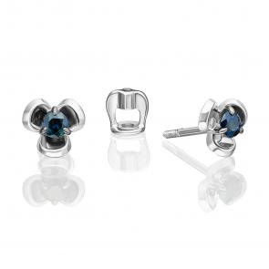 Серьги из белого золота Platina с сапфиром 02-5483-00-102-1120 фото