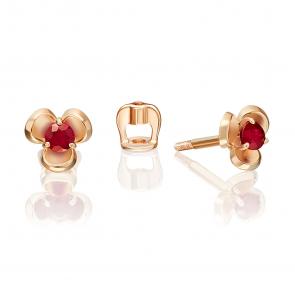 Золотые серьги Platina с рубином 02-5483-00-104-1110 фото
