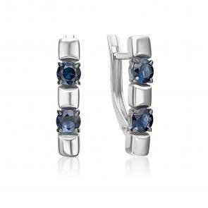 Серьги из белого золота Platina с сапфиром 02-5486-00-102-1120 фото