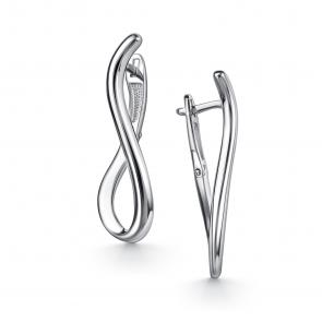 Серебряные серьги АЛЬКОР 02-5486/0000-00 фото