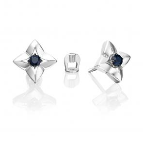 Серьги из белого золота Platina с сапфиром 02-5495-00-102-1120 фото