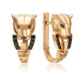 Золотые серьги Platina с фианитом 02-5499-00-402-1110 фото