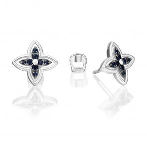 Серьги из белого золота Platina с сапфиром 02-5512-00-102-1120 фото