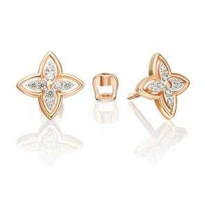 Золотые серьги Platina с фианитом 02-5512-00-401-1110 фото