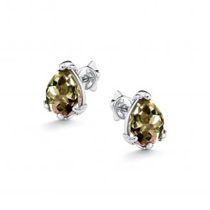 Серебряные серьги АЛЬКОР с султанитом 02-5514/00СТ-00 фото