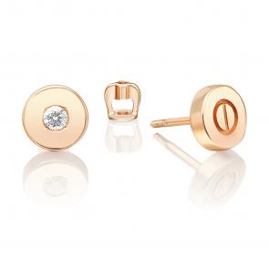 Золотые серьги Platina с фианитом 02-5516-00-401-1110 фото