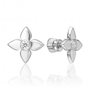 Серьги из белого золота Platina с бриллиантом 02-5536-00-101-1120 фото