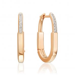 Золотые серьги Platina с фианитом 02-5549-00-401-1110 фото