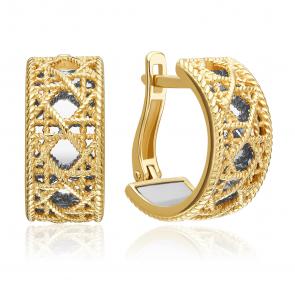 Серьги из комбинированного золота Platina 02-5559-00-000-1121 фото