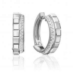 Серьги из белого золота Platina с фианитом 02-5561-00-401-1120 фото