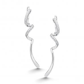 Серебряные серьги АЛЬКОР с фианитом 02-5569/00КЦ-00 фото