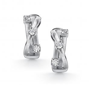 Серебряные серьги АЛЬКОР с бриллиантом 02-5577/000Б-00 фото