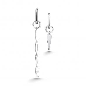 Серебряные серьги-трансформеры АЛЬКОР 02-5603/0000-00 фото
