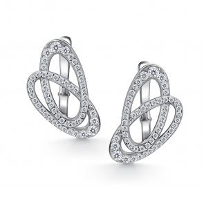 Серебряные серьги АЛЬКОР с фианитом 02-5634/00КЦ-00 фото