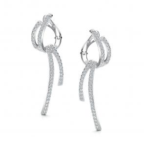Серебряные серьги АЛЬКОР с фианитом 02-5678/00КЦ-00 фото