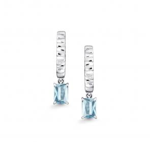 Серебряные серьги АЛЬКОР с топазом 02-5695/00ТБ-00 фото