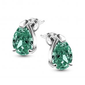Серебряные серьги АЛЬКОР с бриллианитом 02-5723/0БТ4-00 фото