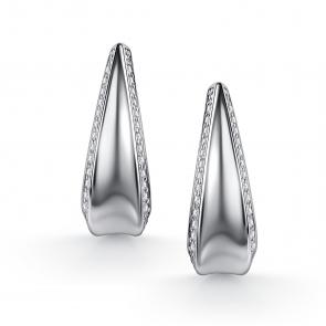 Серебряные серьги АЛЬКОР с фианитом 02-5754/00КЦ-00 фото