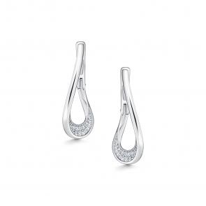 Серебряные серьги АЛЬКОР с фианитом 02-5757/00КЦ-00 фото