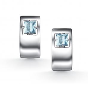 Серебряные серьги АЛЬКОР с топазом 02-5771/00ТБ-00 фото