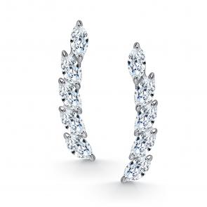Серебряные серьги АЛЬКОР с фианитом 02-5825/00КЦ-00 фото