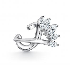 Одиночная серьга из серебра АЛЬКОР с фианитом 02-5827/00КЦ-00 фото