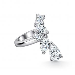 Одиночная серьга из серебра АЛЬКОР с фианитом 02-5828/00КЦ-00 фото