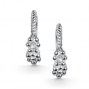 Серебряные серьги АЛЬКОР с бриллиантом 02-5868/000Б-00 фото