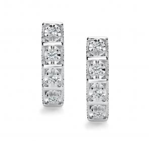 Серебряные серьги АЛЬКОР с муассанитом 02-5914/000М-00 фото