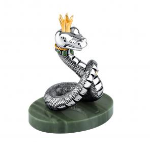 Серебряный сувенир Символ года Змея TALANT с офиокальцитом и эмалью 02-77-00Ж0-15729 фото