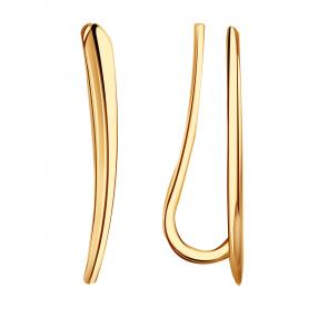 Золотые серьги Золотые узоры 02-8574 фото