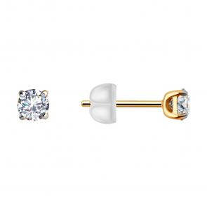 Золотые серьги SOKOLOV с фианитом 0200325 фото