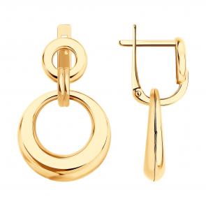 Золотые серьги-трансформеры SOKOLOV 0200574 фото
