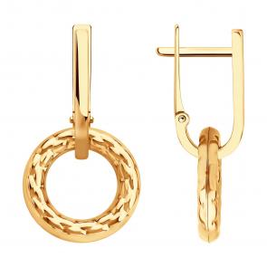 Золотые серьги-трансформеры SOKOLOV 0200613 фото