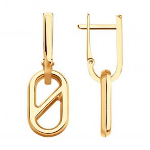 Золотые серьги-трансформеры SOKOLOV 0200693 фото