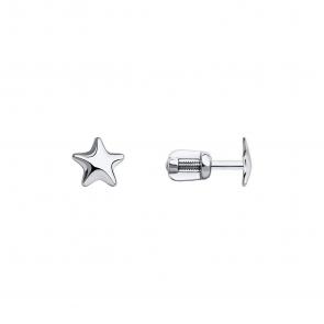 Серьги из белого золота SOKOLOV 021823-3 фото