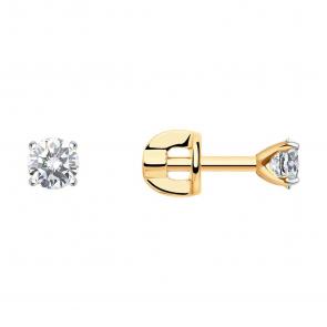 Золотые серьги SOKOLOV с фианитом 026934 фото