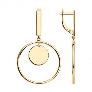 Золотые серьги SOKOLOV 028827 фото