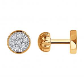 Золотые серьги SOKOLOV с фианитом 028894 фото