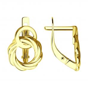 Серьги из лимонного золота SOKOLOV 029532-2 фото