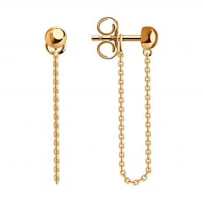 Золотые серьги-трансформеры SOKOLOV 029740 фото