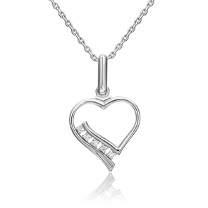 Подвеска из белого золота Platina с бриллиантом 03-0041-00-101-1120-30 фото