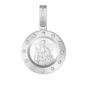 Серебряная подвеска-иконка Святого пророка Илии Караваевская ювелирная фабрика 03-0082-s фото