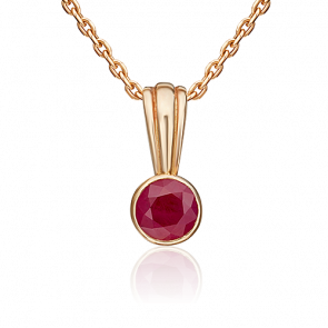 Подвеска из комбинированного золота Platina с рубином 03-0288-00-104-1111-30 фото