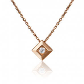 Золотая подвеска Platina с фианитом 03-0306-00-501-1110-38 фото